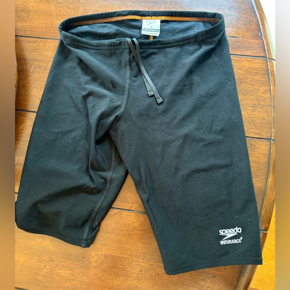 Speedo Black Athletic Shorts with Drawstring Waist